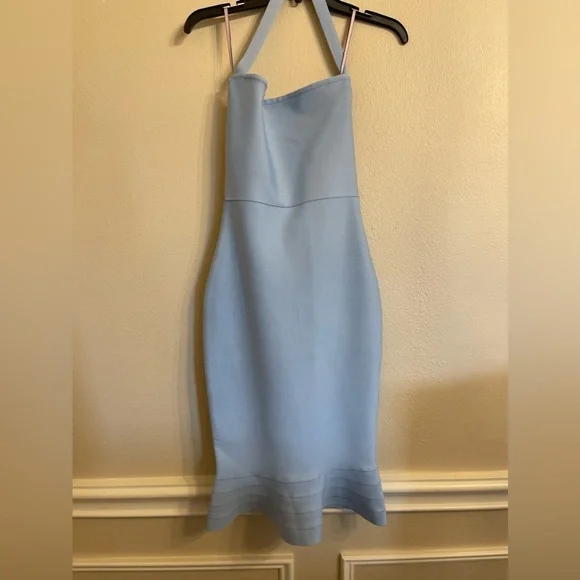 Baby Light Blue Body con Bandage  Fishtail Party Formal Dress Wedding Guest - Picture 8 of 9